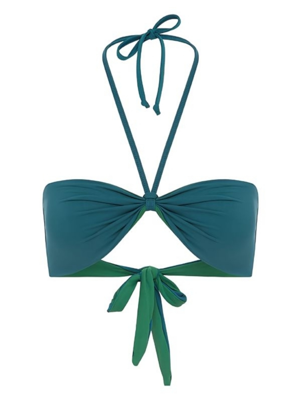 Reversible Ida Tie Back Bandeau Bikini Top In Size M / L